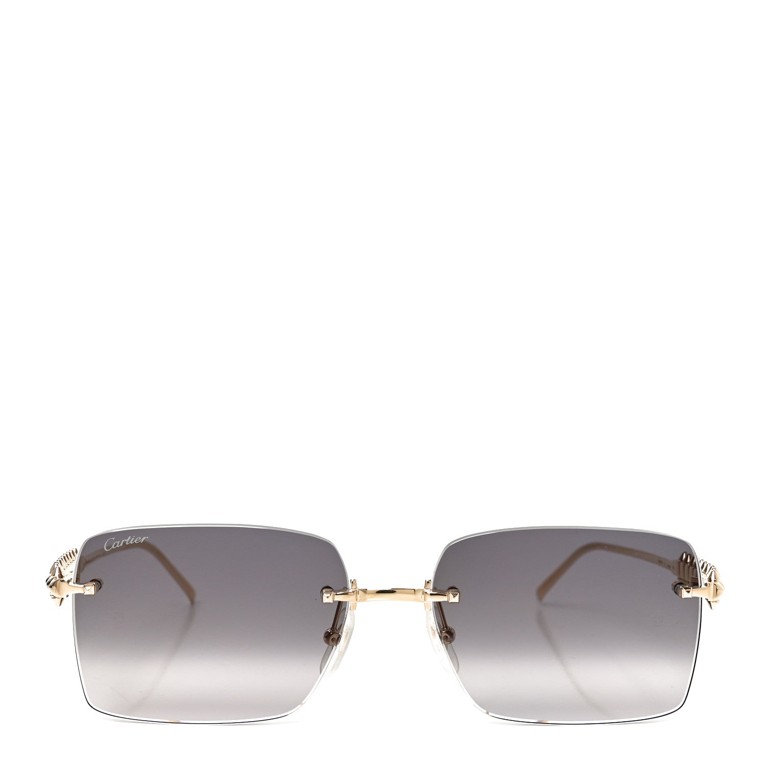 Cartier Clash De Cartier Square Sunglasses CT0545S Grey Gold 2 of 7