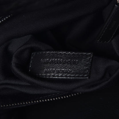 Saint Laurent Crinkled Calfskin Matelasse Monogram Medium Niki Chain Satchel Black 7 of 7