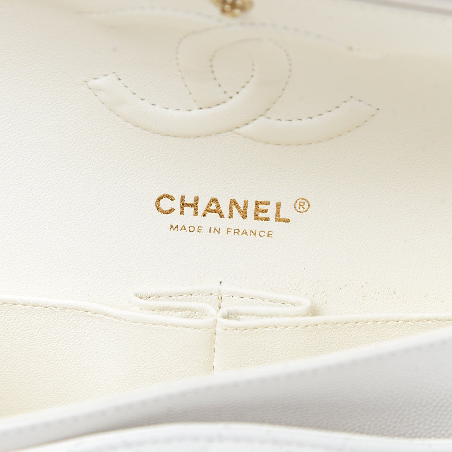 Chanel Caviar Quilted Medium Double Flap White 6 of 14