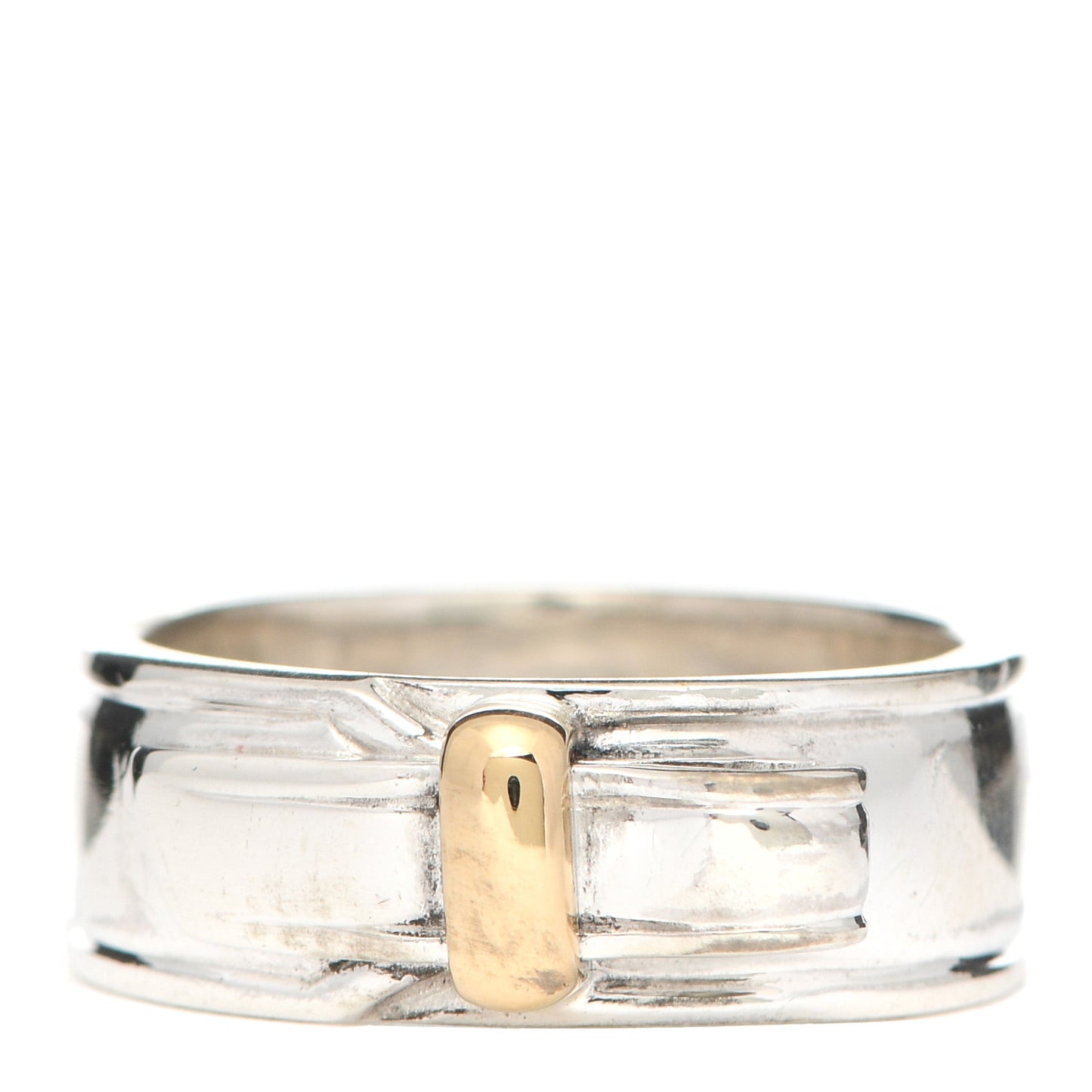 Sterling Silver 18K Yellow Artemis Ribbon Ring 54 6.75