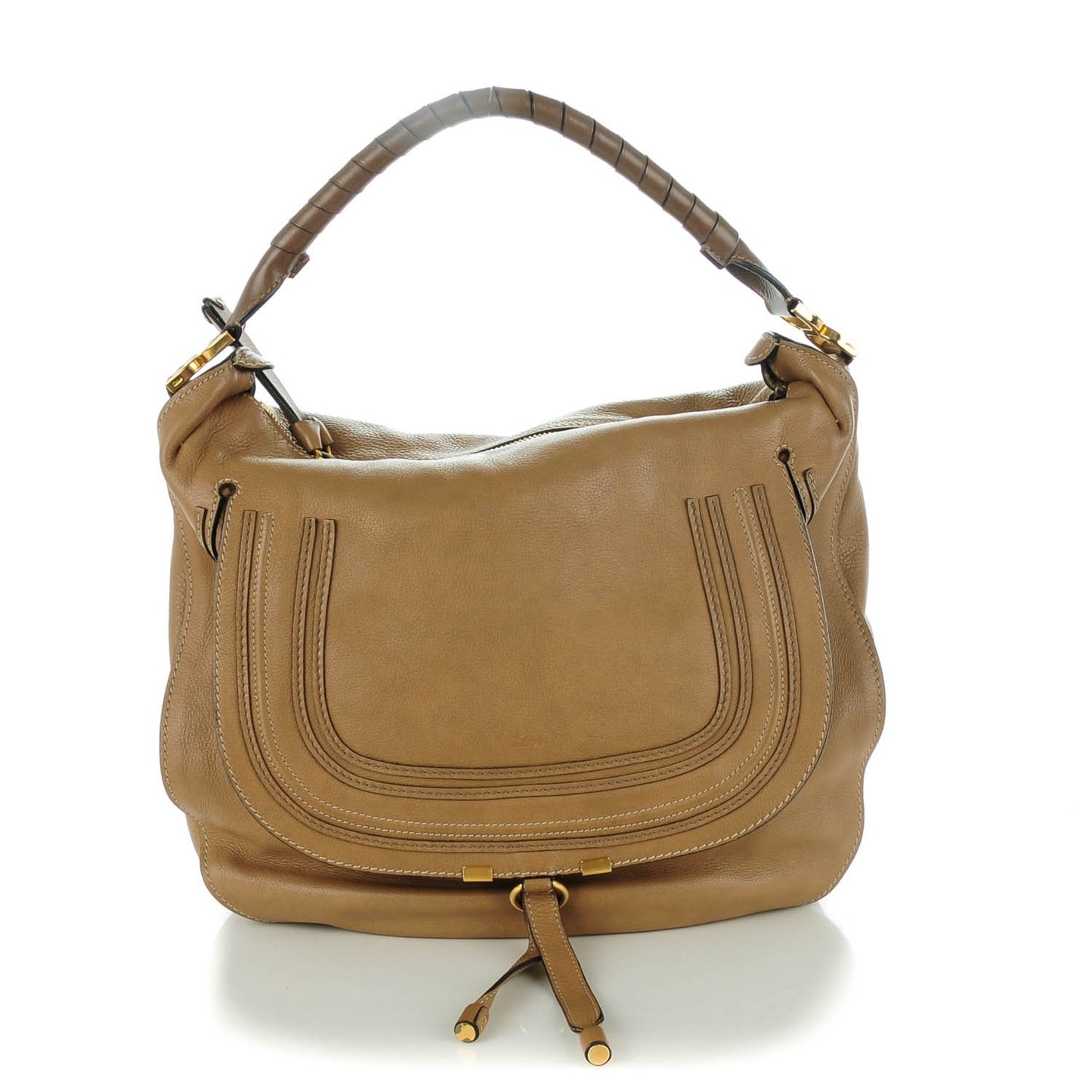 Calfskin Large Marcie Hobo Nut