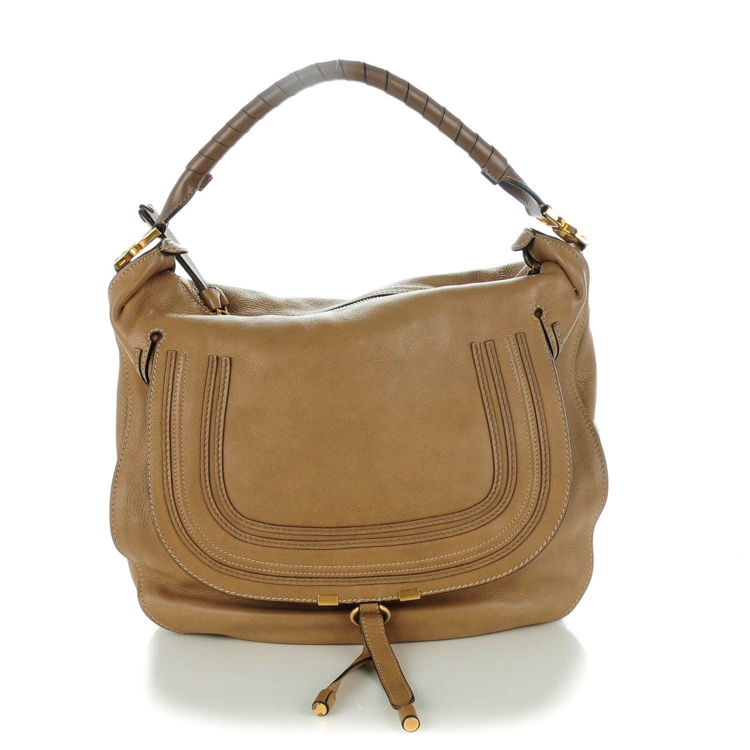 Chloe Calfskin Large Marcie Hobo Nut 1 of 8