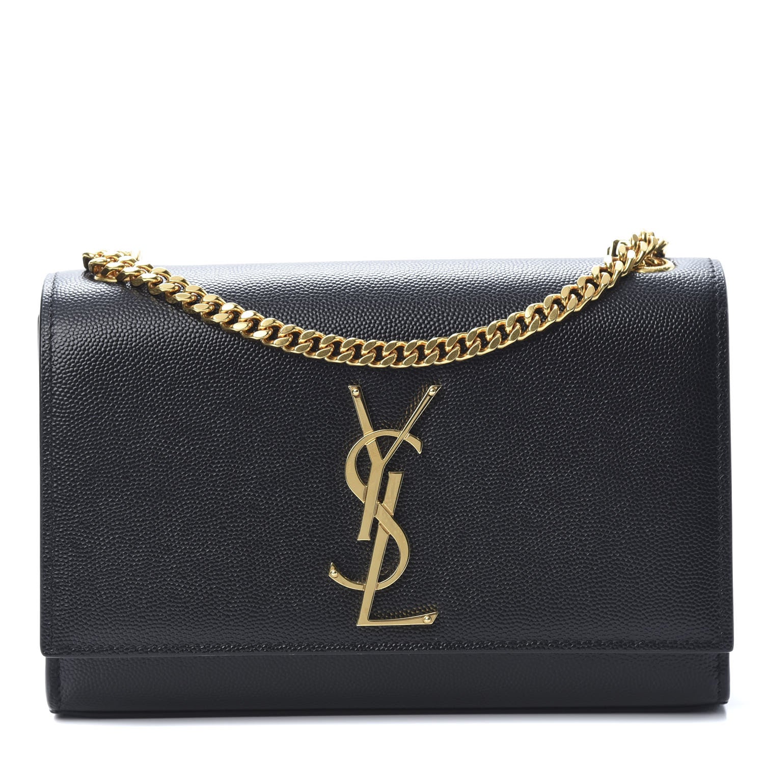 Saint Laurent Grain De Poudre Small Monogram Kate Satchel Black 1 of 10
