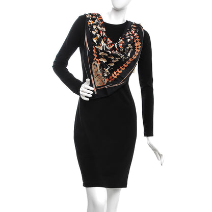 Hermes Silk Libres Comme L' Air Scarf 90 Noir Orange 2 of 4