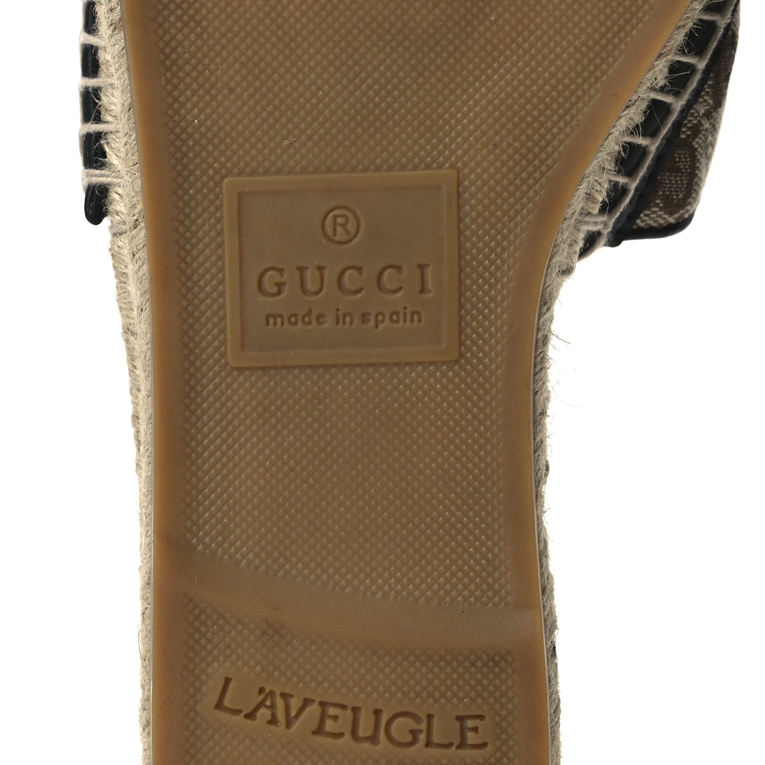Gucci Monogram Matelasse GG Marmont Espadrille 20mm Slide Sandals 37.5 Beige Ebony Black 8 of 14