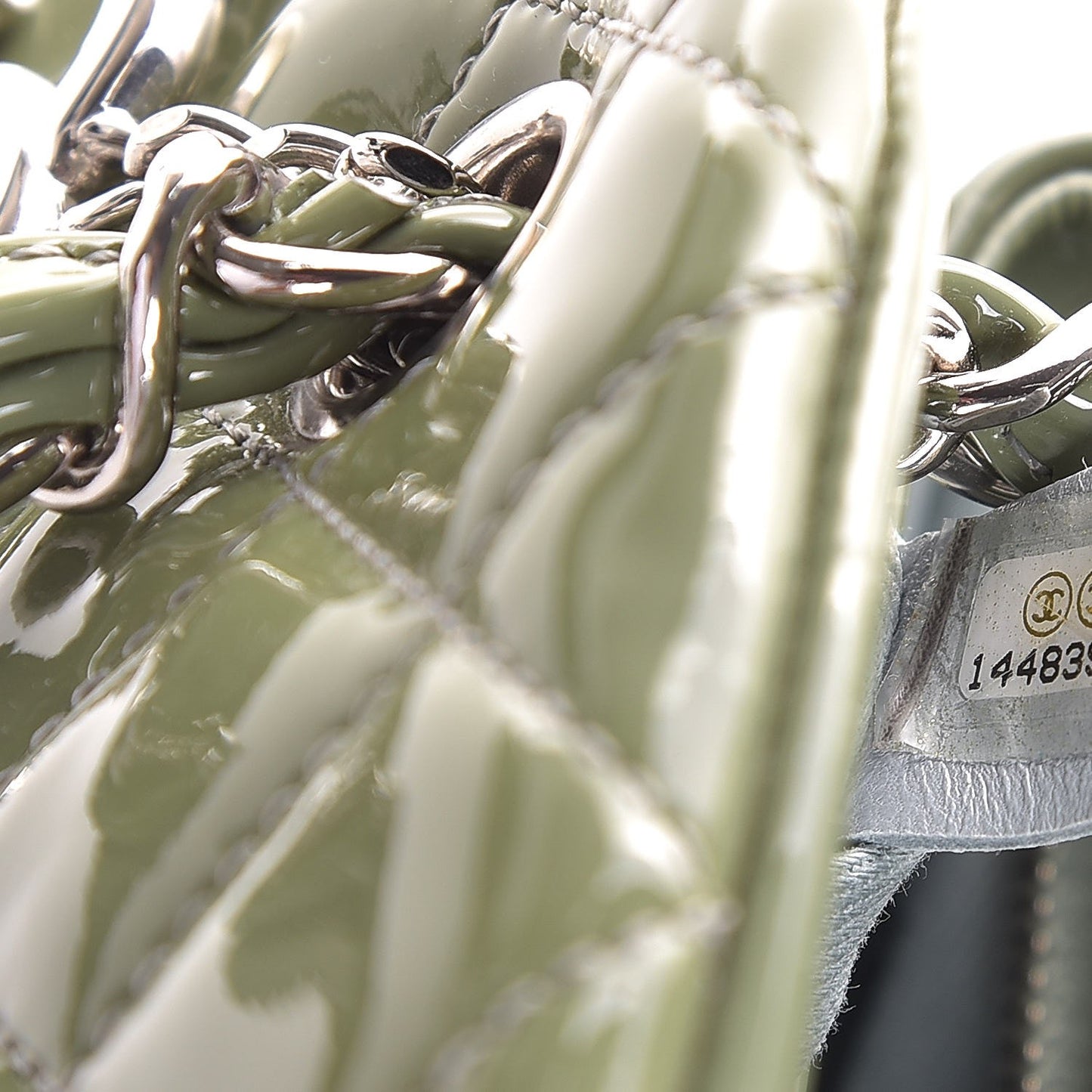 Patent Quilted Small Just Mademoiselle Green