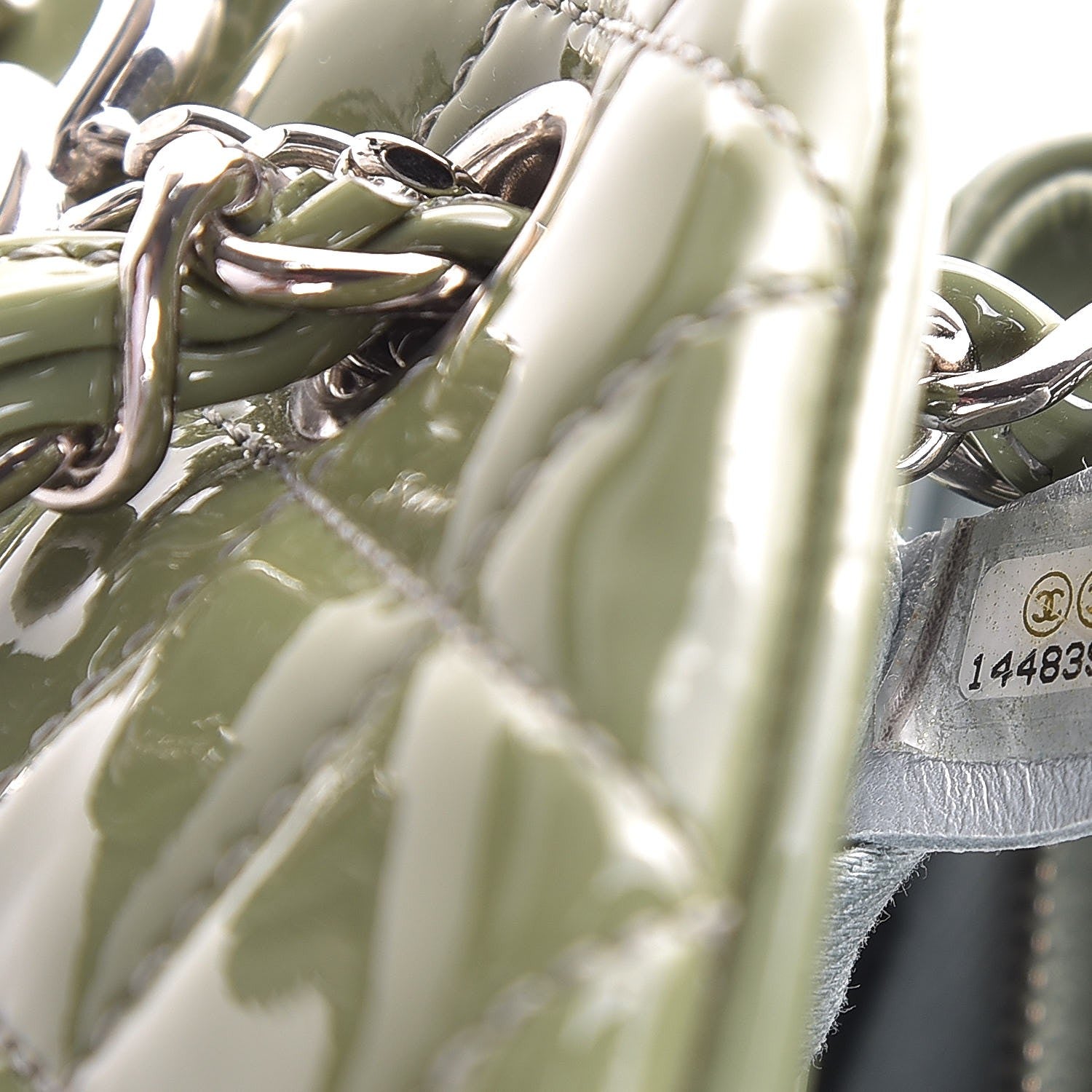 Chanel Patent Quilted Small Just Mademoiselle Green 7 of 7