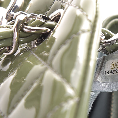 Chanel Patent Quilted Small Just Mademoiselle Green 7 of 7