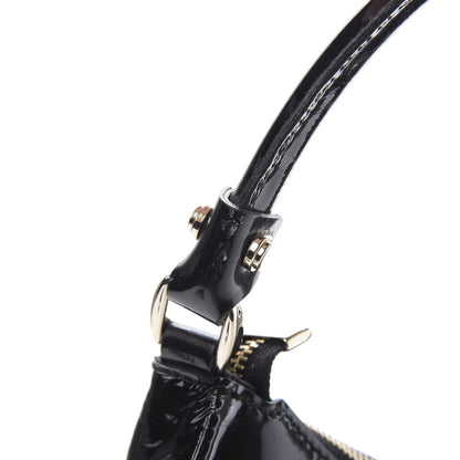 Gucci Patent Large D Gold Ring Hobo Black 13 of 13