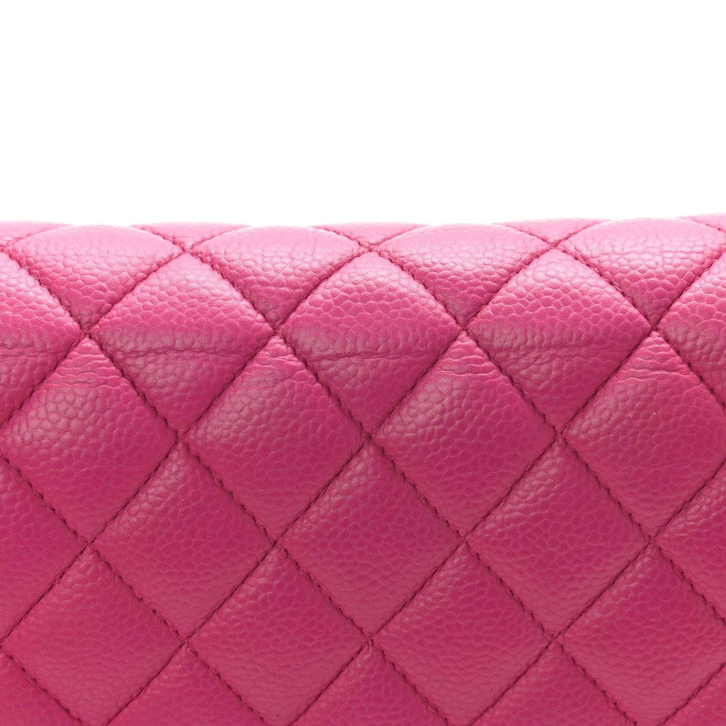 Caviar Quilted Medium Double Flap Dark Pink