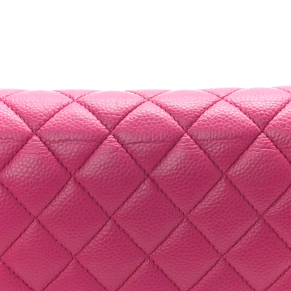 Chanel Caviar Quilted Medium Double Flap Dark Pink 13 of 14
