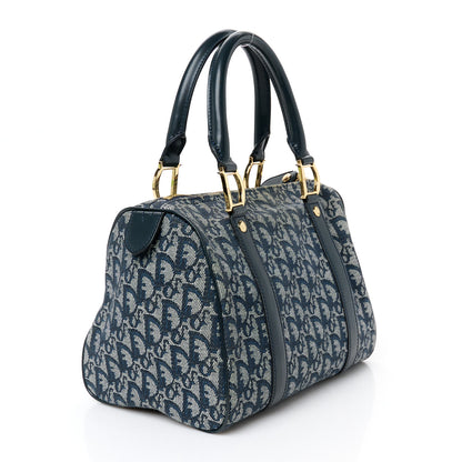 Christian Dior Monogram Boston Navy Blue 3 of 10
