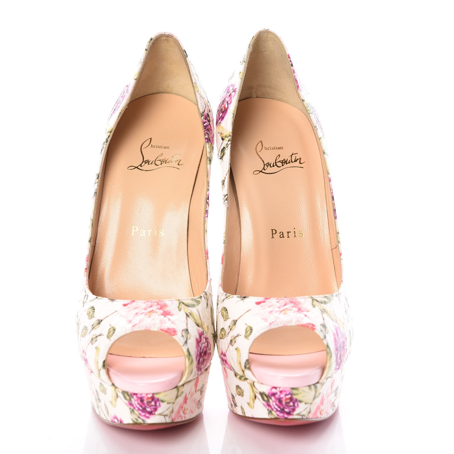 Watersnake Fiori Fetish Peep 150 Pumps 38.5 Latte Pompadour