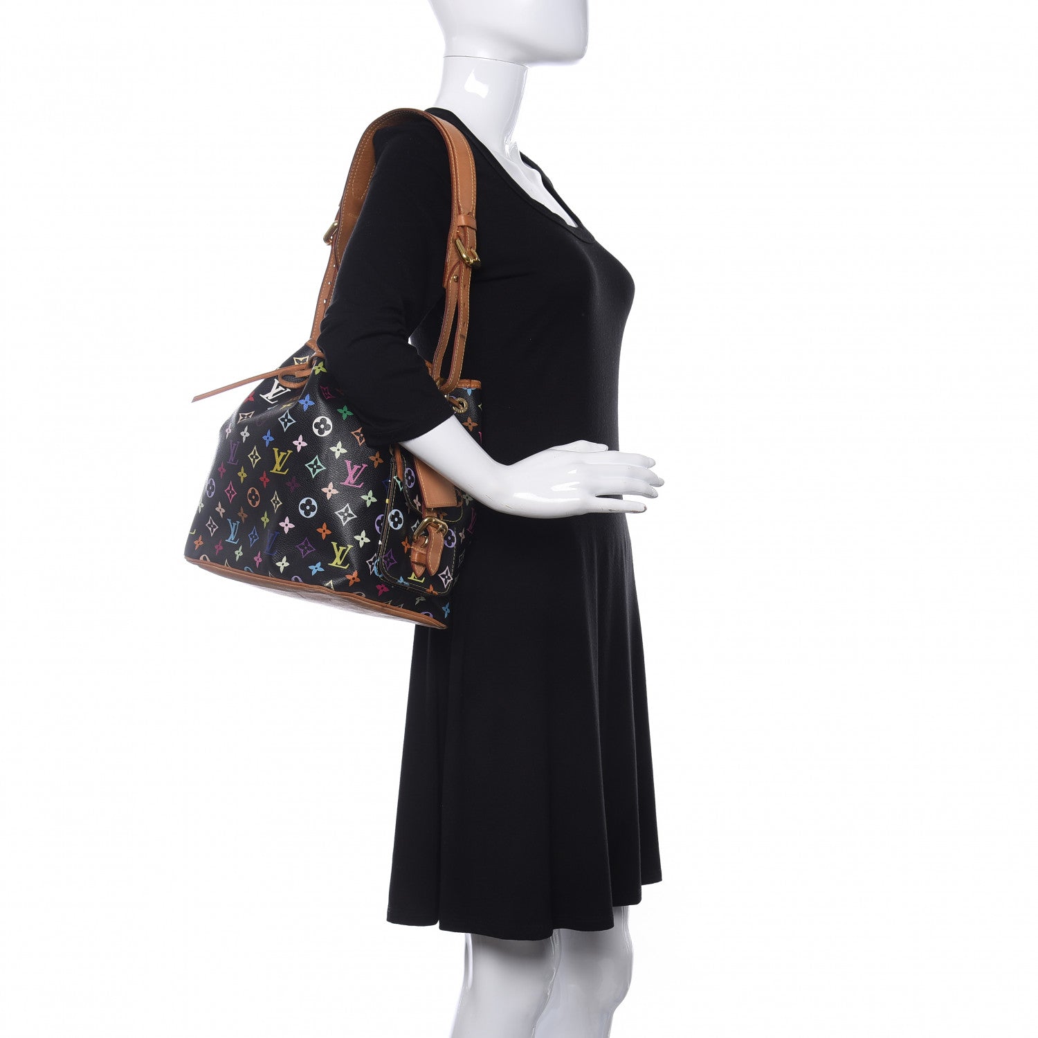 Louis Vuitton Monogram Multicolor Petit Noe Black 788391