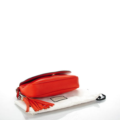 Gucci Pebbled Calfskin Medium Soho Flap Crossbody Sun Orange 4 of 7