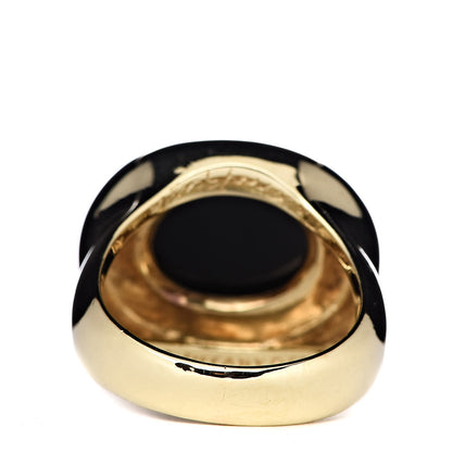 Tiffany 18K Yellow Gold Black Onyx Paloma Picasso Dome Ring 50 5.5 4 of 5
