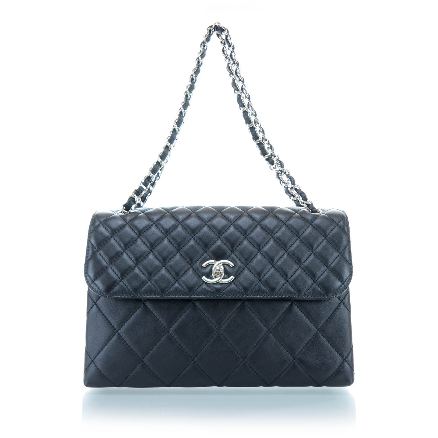 Chanel Leather Quilted In the Business Flap Bag Black 1 of 11