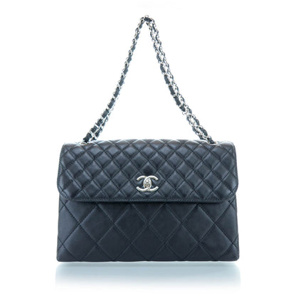 Chanel Leather Quilted In the Business Flap Bag Black 1 of 11