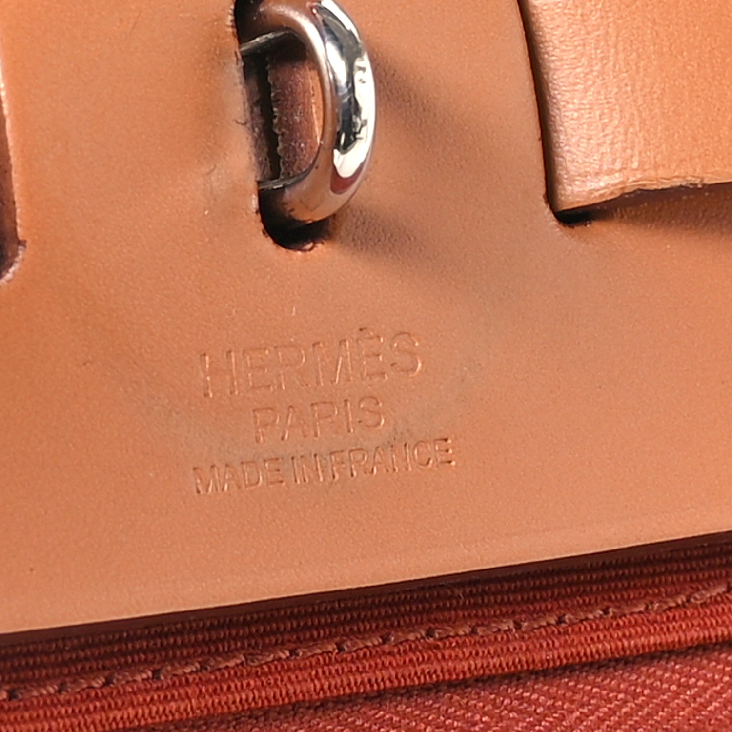 Hermes Toile Vache Hunter Herbag Zip 31 PM Rouge Tomate Natural 7 of 11