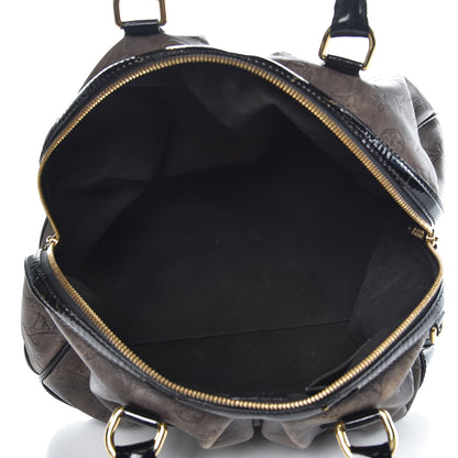 Louis Vuitton Cuir Patent Embossed Monogram Stephen Bag Grey 7 of 18