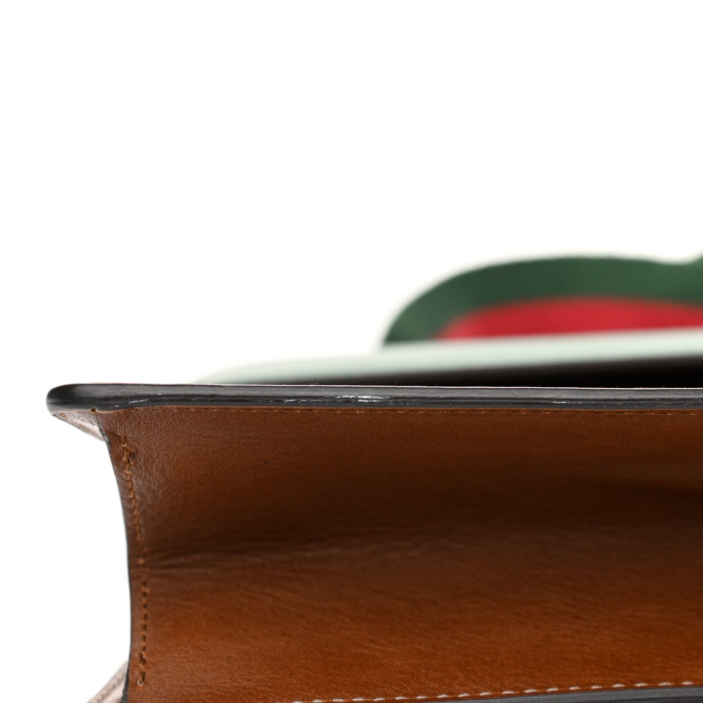 Moon Calfskin Web Large Dionysus Bamboo Top Handle Bag Cuir Bright Evergreen Hibiscus Red