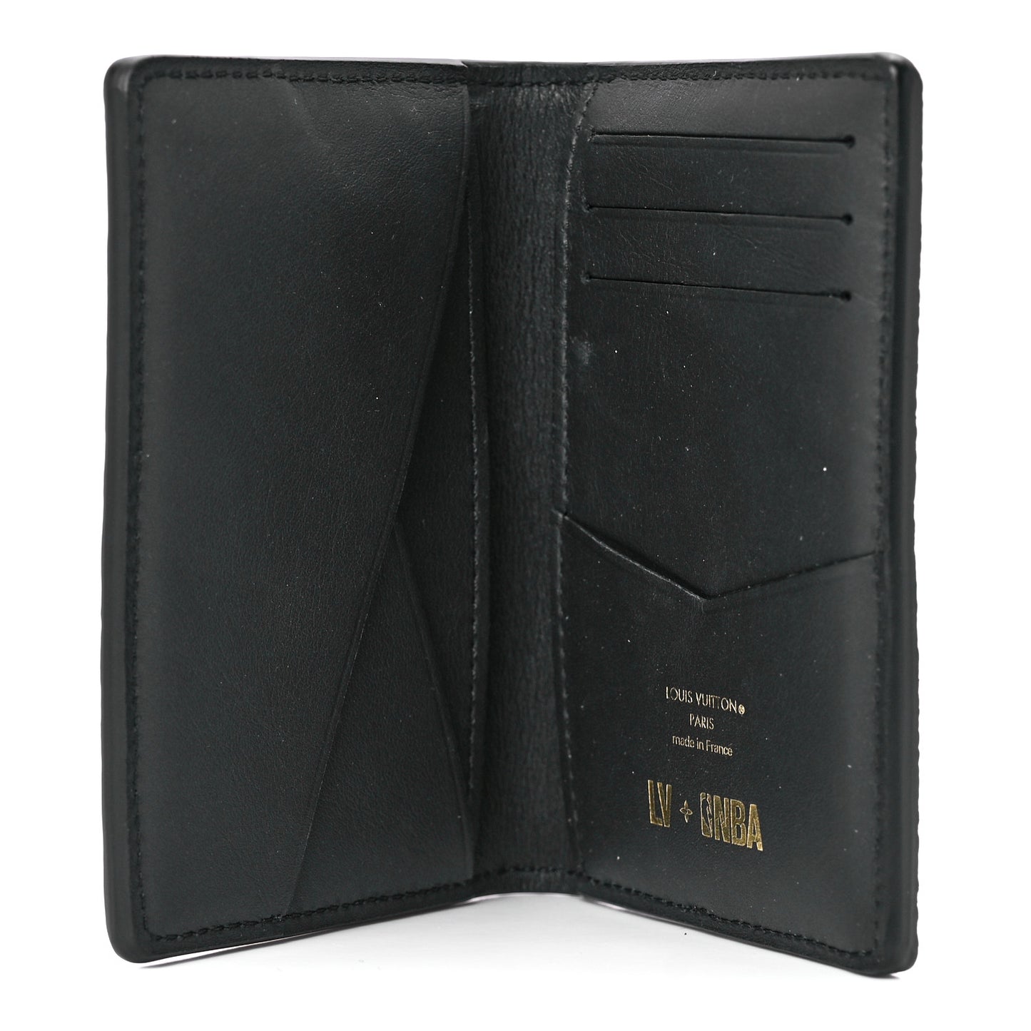X NBA Grained Calfskin Monogram Pocket Organizer Black