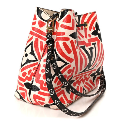 Louis Vuitton Monogram Giant Crafty NeoNoe MM Creme Rouge Black 3 of 9