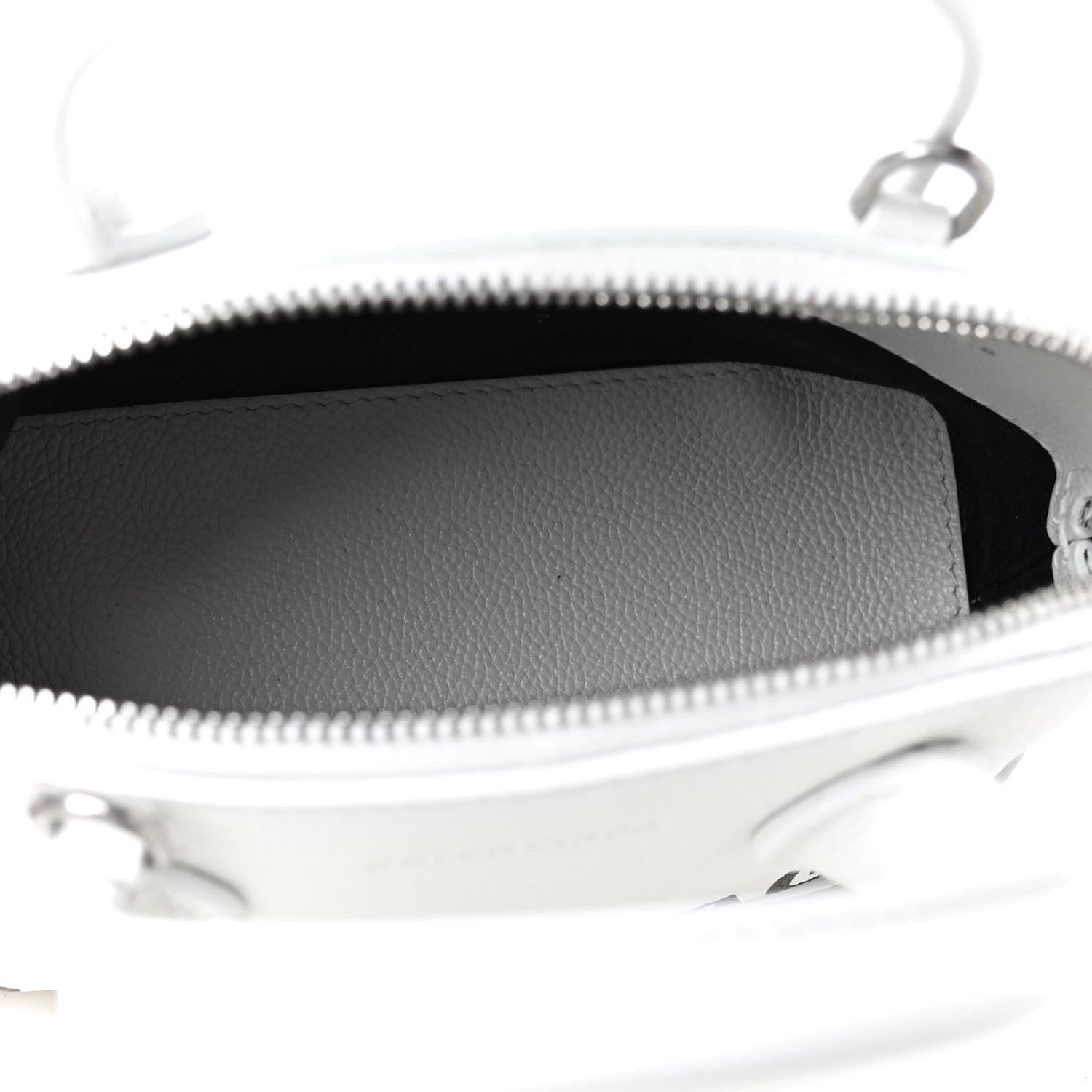 Balenciaga Grained Calfskin XXS Ville Top Handle Bag White Black 4 of 4