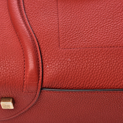 Celine Drummed Calfskin Mini Luggage Coquelicot 15 of 16