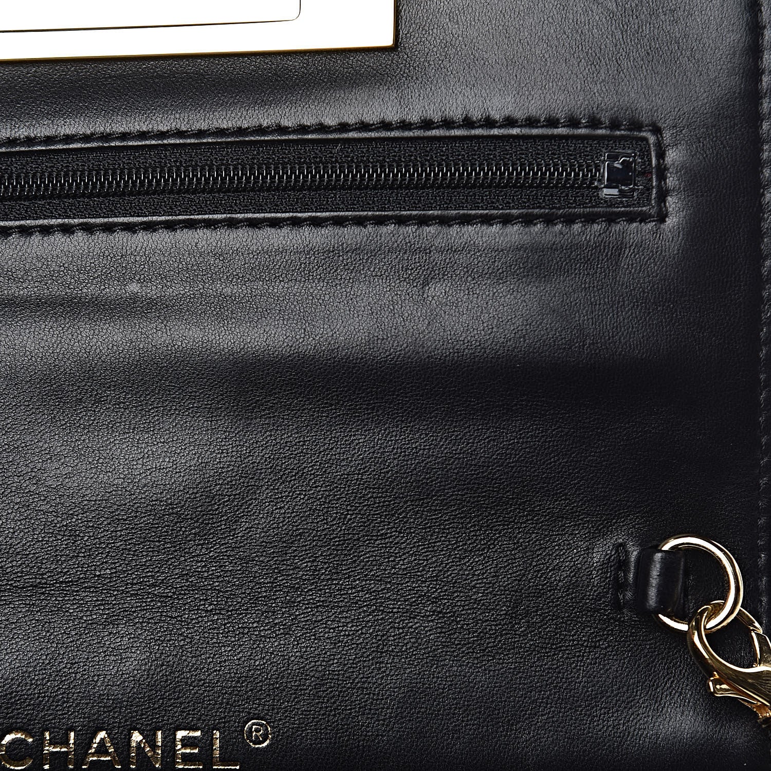 Chanel Lambskin Quilted Golden Class Wallet on Chain WOC Black 7 of 16