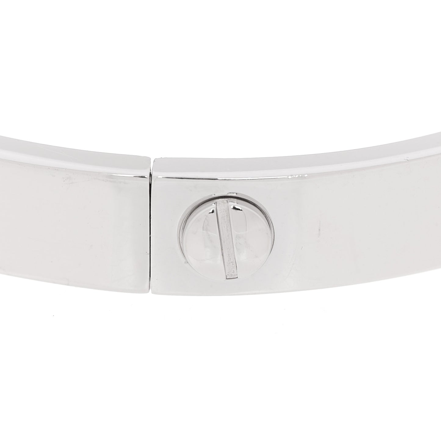 18K White Gold 10 Diamond LOVE Bracelet 17