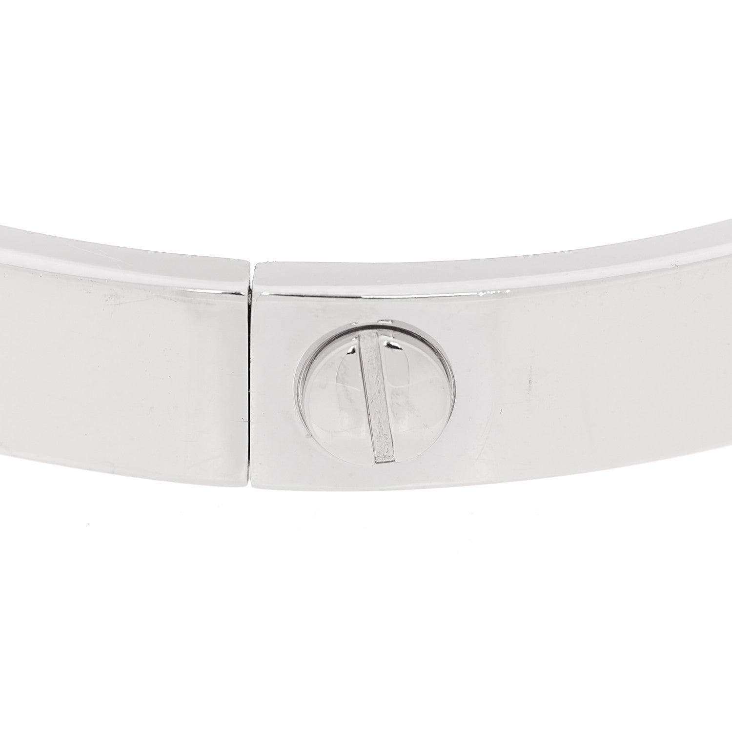 Cartier 18K White Gold 10 Diamond LOVE Bracelet 17 7 of 10