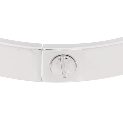 Cartier 18K White Gold 10 Diamond LOVE Bracelet 17 7 of 10