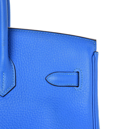 Hermes Taurillon Clemence Birkin 35 Bleu Hydra 31 of 33