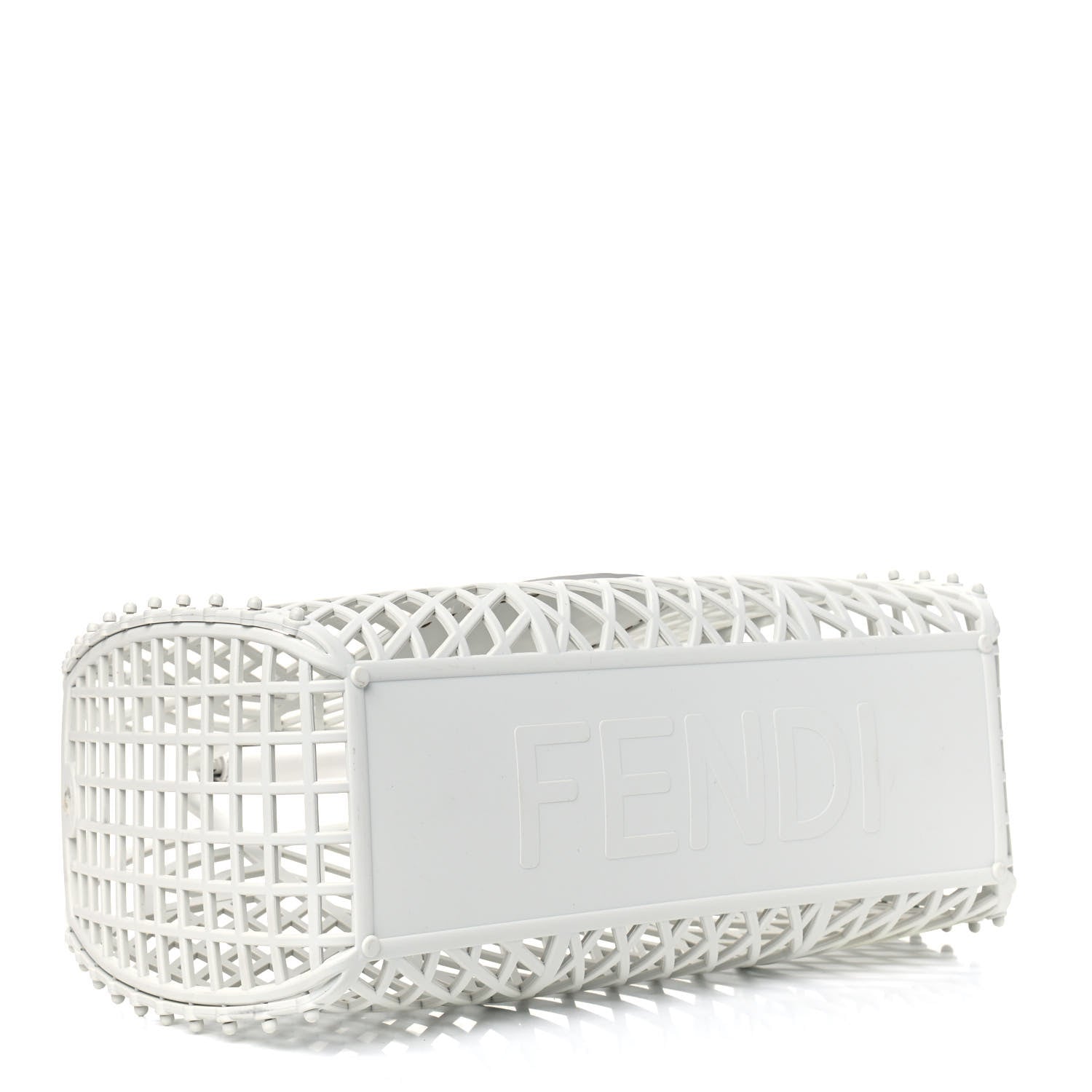 Fendi Recycled Plastic Vitello Liberty Matte Medium Fendi Basket White Ice 3 of 5