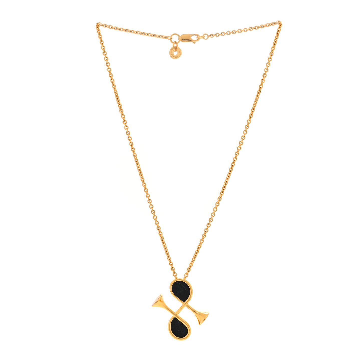 Swift Cor H Pendant Necklace Black