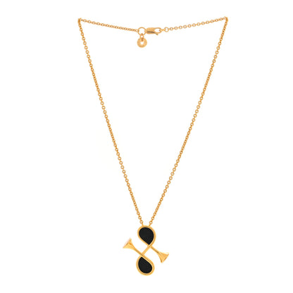 Hermes Swift Cor H Pendant Necklace Black 2 of 4