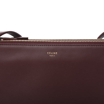 Celine Smooth Lambskin Small Trio Crossbody Bag Burgundy 9 of 9