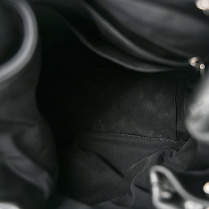 Chanel Lambskin Quilted CC Chain Drawstring Tote Black 5 of 10