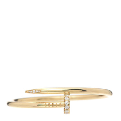 Cartier 18K Yellow Gold Diamond Juste Un Clou Bracelet 15 1 of 7