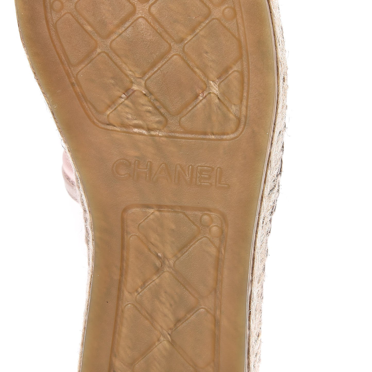 Mesh Grosgrain CC Espadrilles 35 Pink