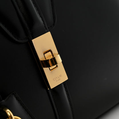 Celine Satinated Calfskin Small 16 Top Handle Bag Black 13 of 14