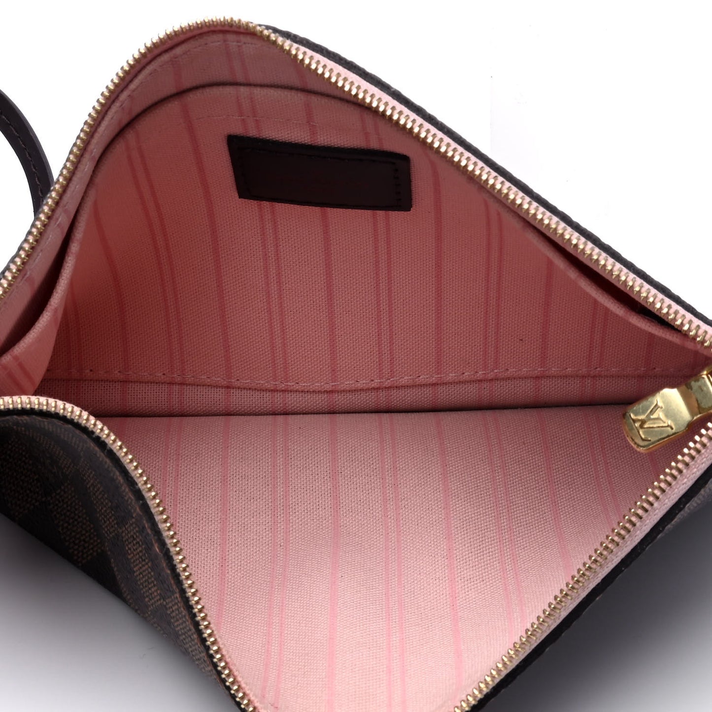 Damier Ebene Neverfull MM GM Pochette Rose Ballerine