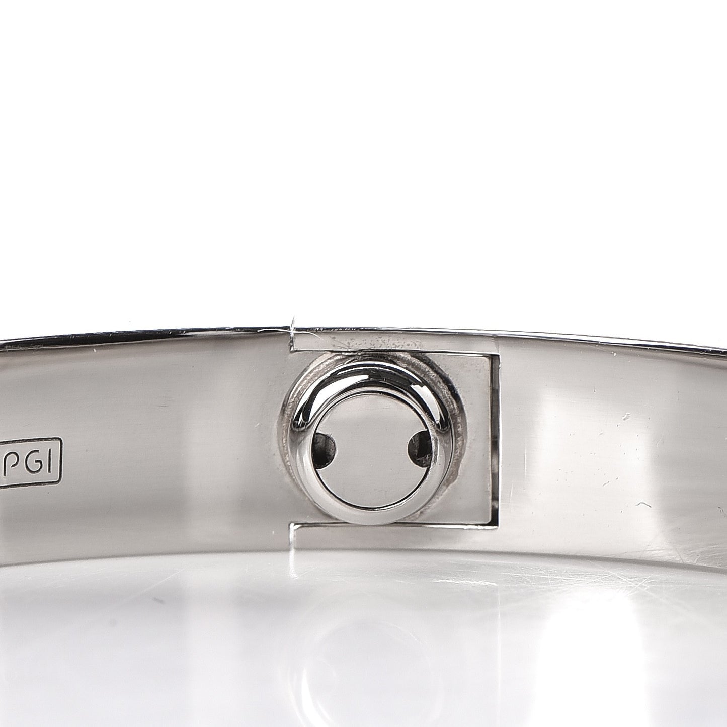 18K White Gold LOVE Bracelet 16