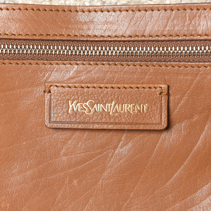 Saint Laurent Suede Shearling Medium Easy Sac Tan 5 of 15