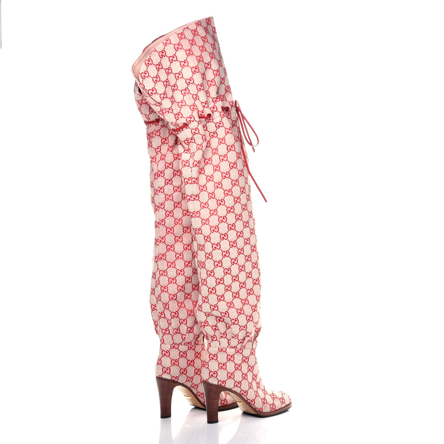 Monogram Over The Knee Boots 36.5 Gardenia Hibiscus Red