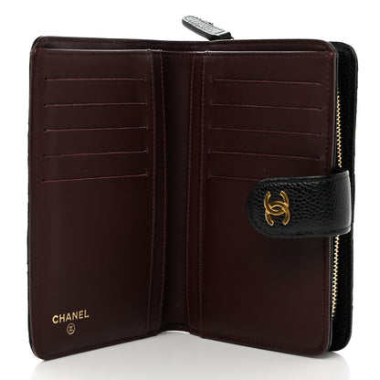 Chanel Caviar Quilted CC French Wallet Black 5 of 9