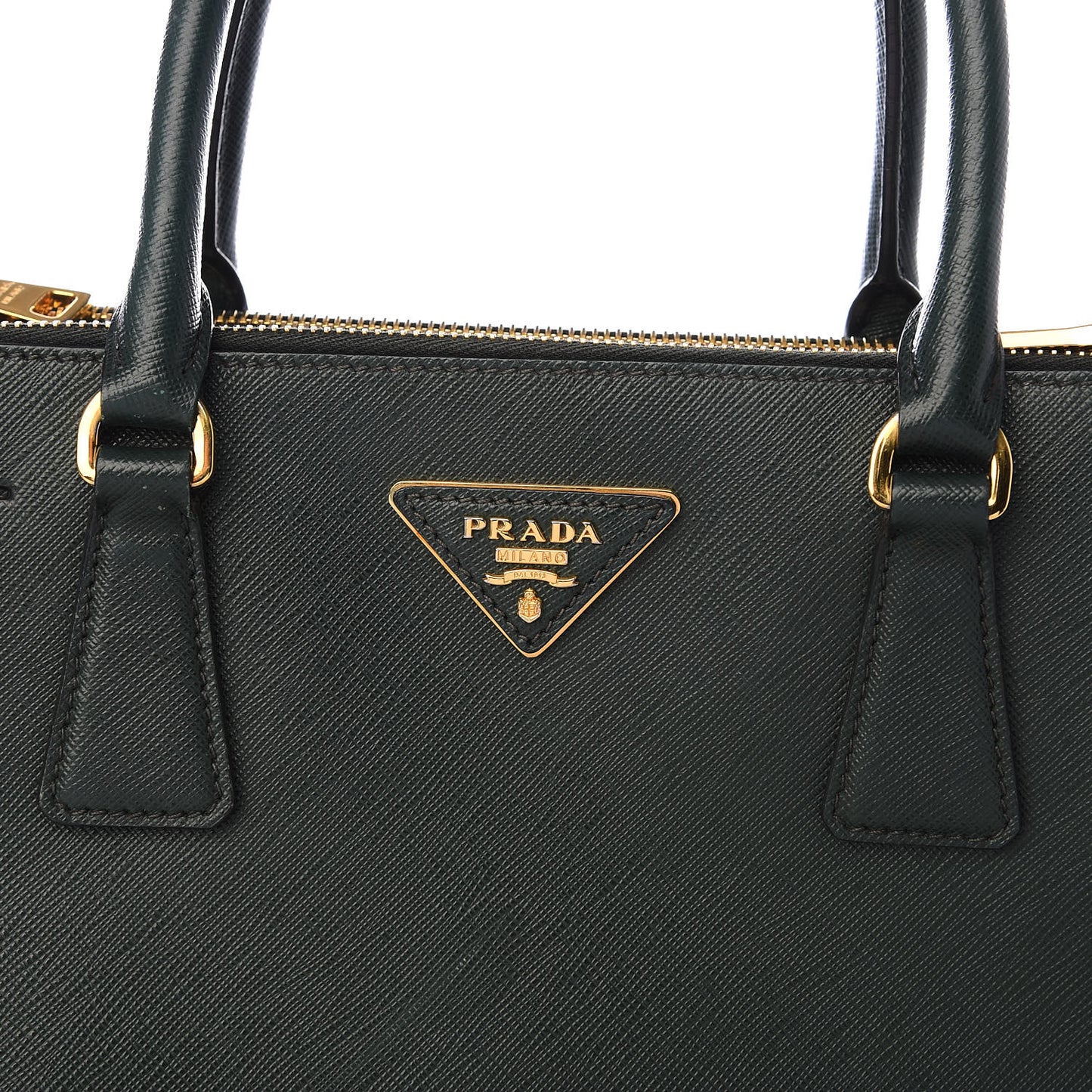 Saffiano Medium Galleria Double Zip Tote Smeraldo