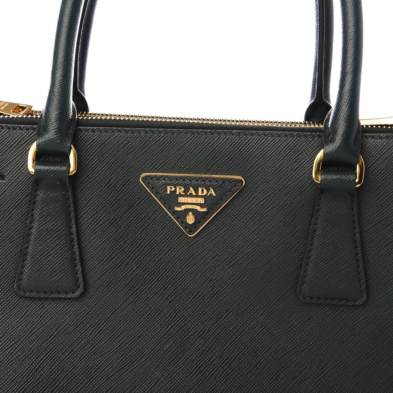 Prada Saffiano Medium Galleria Double Zip Tote Smeraldo 9 of 9