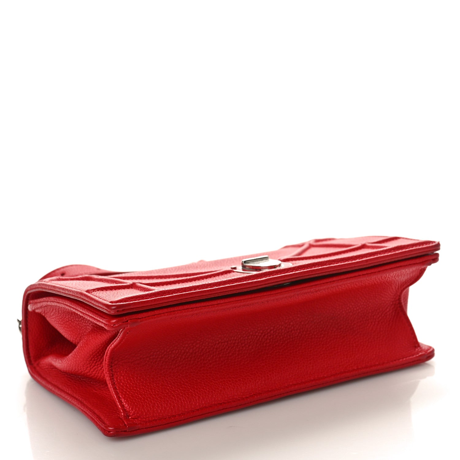 Christian Dior Grained Calfskin Small Diorama Flap Bag Red 4 of 13
